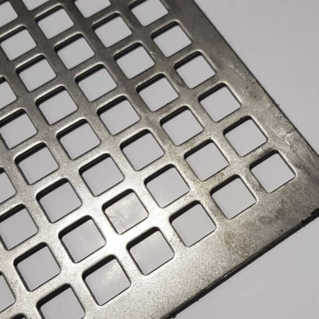 MS Square Hole Perforated Sheet Closeup Image