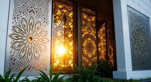 Home - Sudharsun Traders erforated metal sheet facade design ideas by Sudharsun Traders