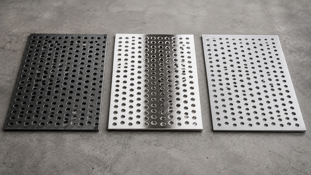 Perforated sheets stainless steel vs Aluminium - Sudharsun Perforated Sheets