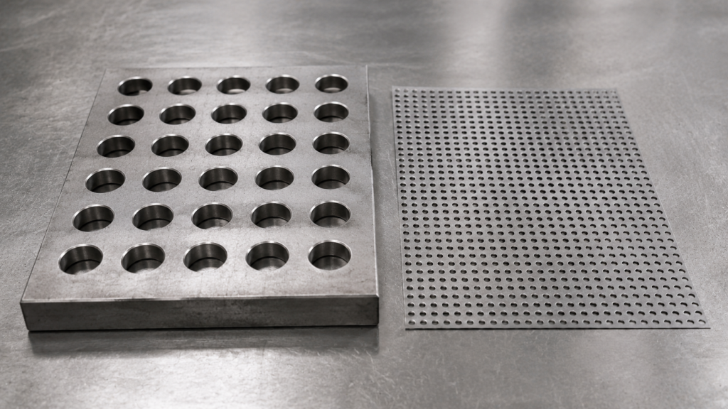 Perforated metal plate and standard perforated sheet comparison by Sudharsun Traders